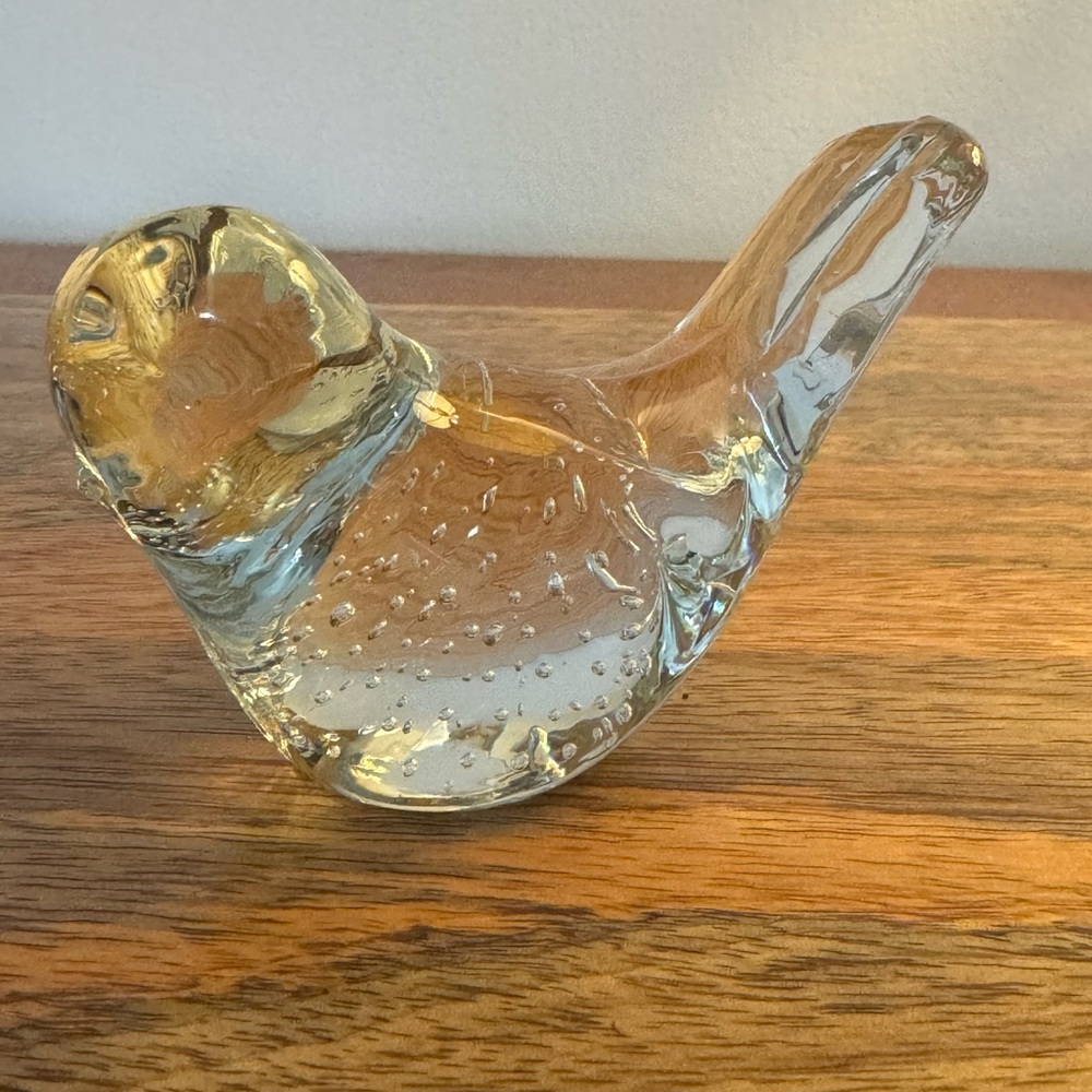 Glass Bird Paperweight